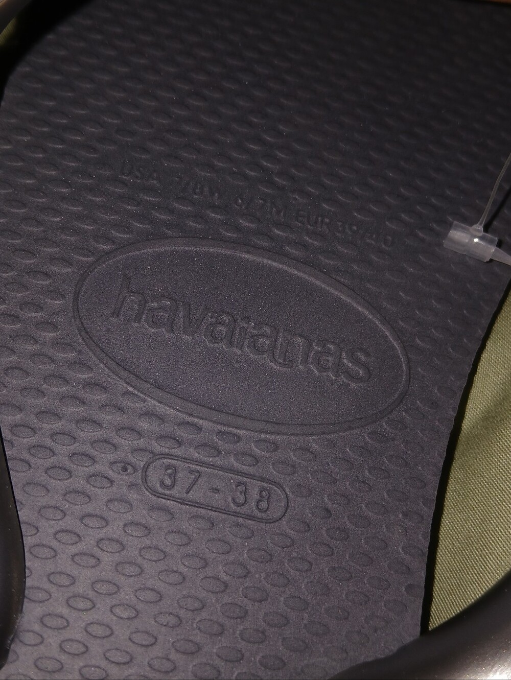 Havaianas Classic Rubber Flip Flops Metallic Steel Gray Unisex 7/8 Women 6/7 Men - Picture 4 of 5